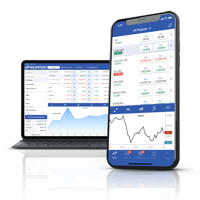 BiMartx trading platform in desktop and mobile view.